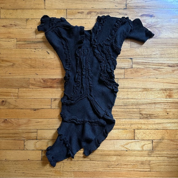 Vintage CdG tao ruffle knit top - Picture 2 of 9